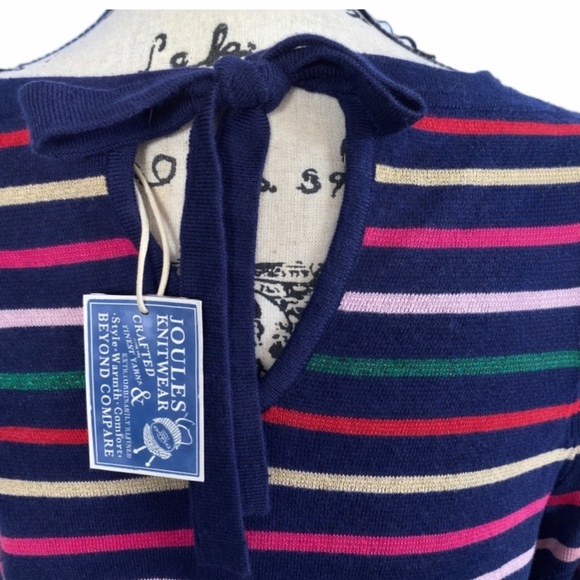 JOULES KNITWEAR Estelle Knitted Metallic Sweater Dress/Tunic! - Picture 3 of 5